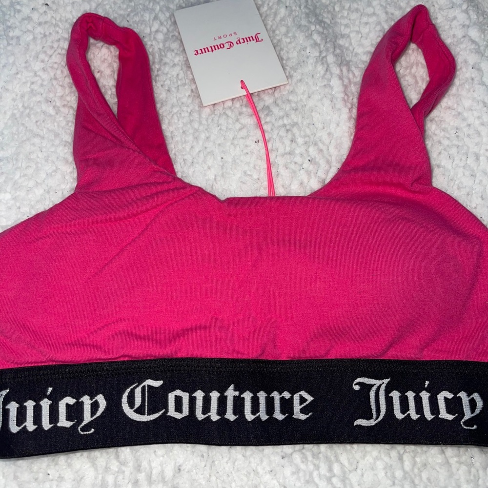 Pink juicy couture padded sports bra